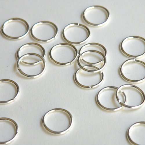 JUMP RINGS - SHINY SILVER - 8mm - 50 PCS