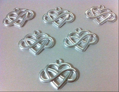 CHARMS - INFINITY SYMBOL HEARTS - SILVER
