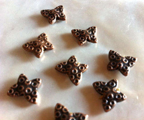 SPACER BEADS - ANTIQUE COPPER - VINTAGE BUTTERFLY- 6mm
