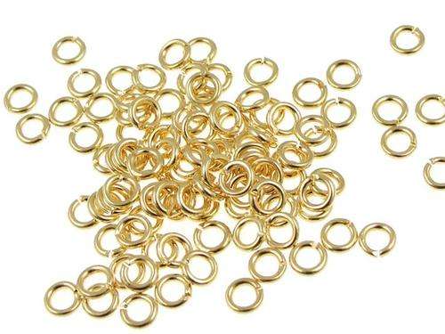 JUMP RINGS - GOLD PLATED - 4mm - SOLD PER PACK OF 100