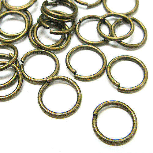 JUMP RINGS - BRONZE - 8mm - 50 PCS