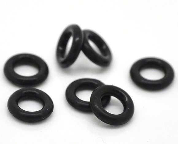 SILICONE RUBBER RINGS - BLACK - FOR EUROPEAN CLIP ON STOPPER BEADS