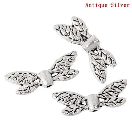CHARMS - ANTIQUE SILVER - DRAGONFLY WINGS - 22x8mm - 2 PCS