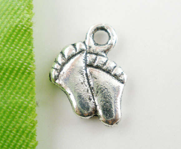 CHARMS - ANTIQUE SILVER - BABY FEET