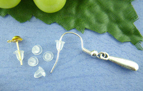 EARRING BACK STOPPERS - SILICONE - 5 mm - SOLD PER PAIR