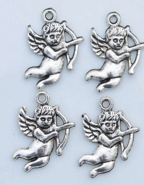 CHARMS - ANTIQUE SILVER - CUPID ANGEL - 20x16mm