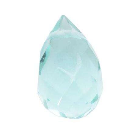ACRYLIC - SKY BLUE - FACETED - BRIOLETTE TEARDROP - BEADS - 25x15mm