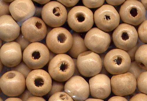 WOODEN BEADS - NATURAL - POLISHED - ROUND - 8mm