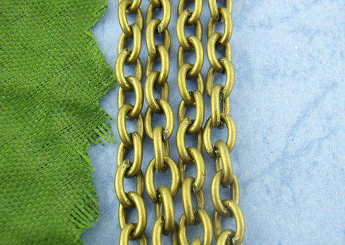 CHAIN - ANTIQUE BRONZE - CABLE - 3 x 4mm - SOLD PER PACK OF 1 METER