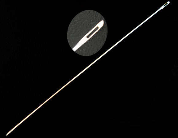 NEEDLES/BEADING NEEDLES/STAINLESS STEEL NEEDLES/0.45 x 80MM STAINLESS STEEL BEADING NEEDLES