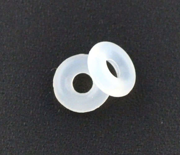 SILICONE RUBBER RINGS - CLEAR - FOR EUROPEAN CLIP ON STOPPER BEADS