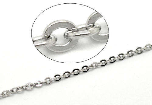 CHAIN - STAINLESS STEEL - OPEN LINK - CABLE - 3 X 2.5mm - SOLD PER PACK OF 1 METER