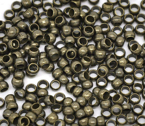 CRIMP BEADS - ROUND - BRONZE TONE - 3mm - 50 PCS