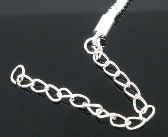 EXTENDER CHAIN FOR NECKLACES AND BRACELETS - SILVER PLATED - 50mm x 3mm