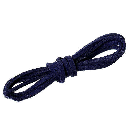 FAUX SUEDE MICROFIBER VELVET CORD - NAVY BLUE - FLAT - 2.9mm - SOLD PER METER