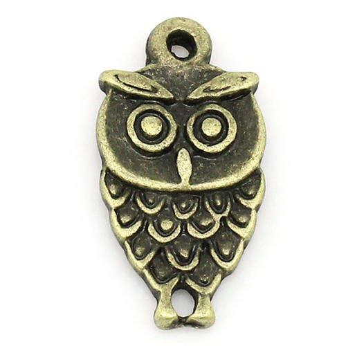 CHARMS/ANTIQUE BRONZE CHARMS/OWL CHARMS/CHARM PENDANTS/BEADING CHARMS/JEWELRY MAKING CHARMS