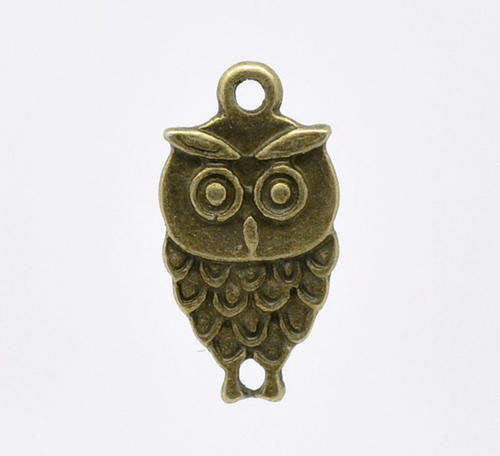 CONNECTORS - OWL - ANTIQUE BRONZE - 18x9mm