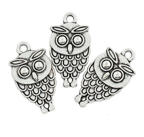 Connectors, Antique Silver, Bird, Owl Connector Links, 27mm (1Pc)
