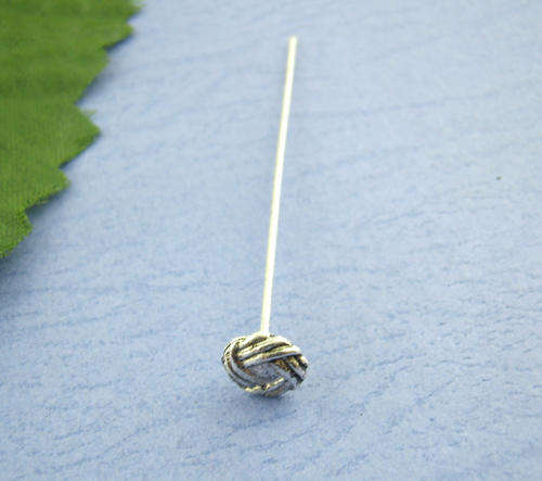 FINDINGS/HEADPINS/FANCY HEADPINS/DOME HEADPINS/ANTIQUE SILVER HEADPINS/55MM HEADPINS