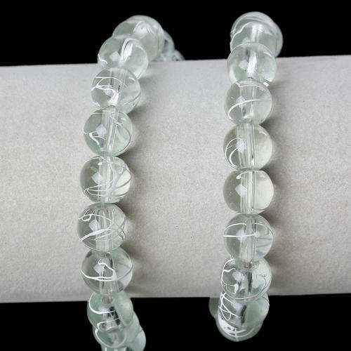 GLASS BEADS - TRANSPARENT - DRAWBENCH - ROUND - 10mm - SOLD PER BEAD