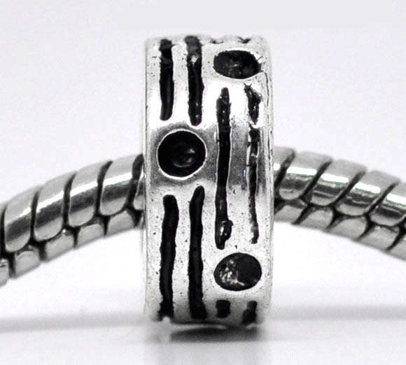 EUROPEAN STYLE - ANTIQUE SILVER - PATTERN - STOPPER WITH RUBBER