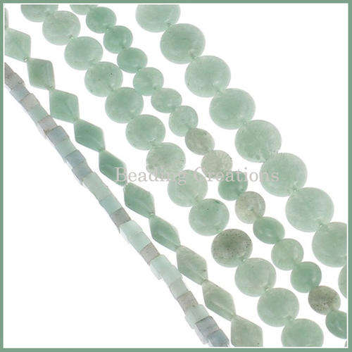 ***CLEARANCE*** GEMSTONE BEADS - NATURAL - GREEN AVENTURINE - MIXED - 4-12mm - 5 STRAND LOT