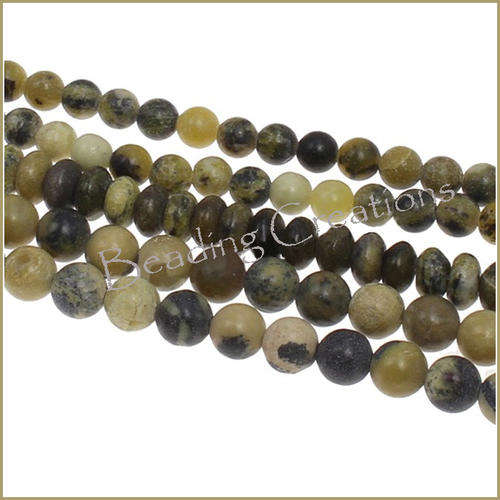 ***CLEARANCE*** GEMSTONE BEADS - NATURAL - OLIVINE TURQUOISE - 6-8mm - 5 STRAND LOT