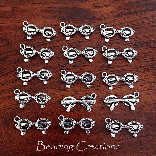 CHARMS - ANTIQUE SILVER - SUNGLASSES - 22x11mm