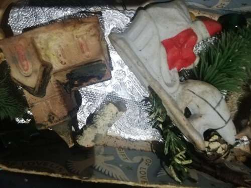 Vintage Christmas bells and decor. As per pic
