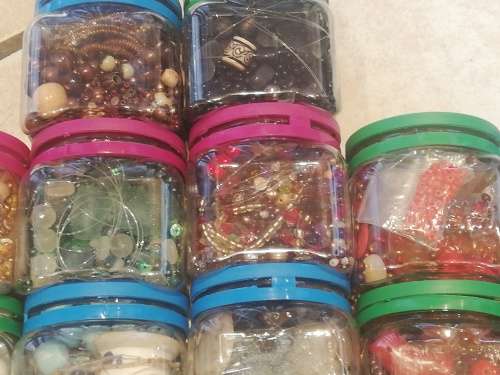 Bead jewelry making containers x 14 . Price is per container