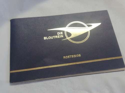 Collectables.... BLUE TRAIN ROUTE GUIDE and Leather Blue Train note holder with embossed logo