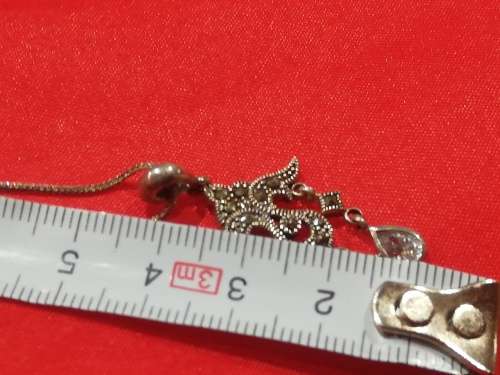 Collectable Vintage Pentant and necklace, old Marcasite