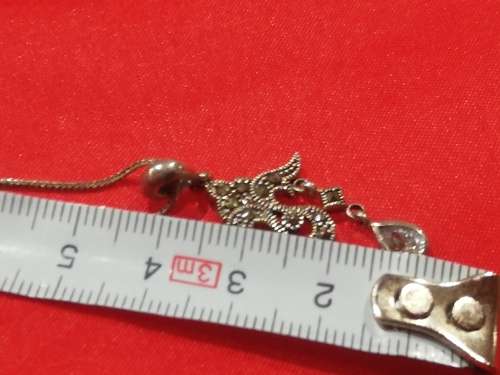 Collectable Vintage Pentant and necklace, old Marcasite