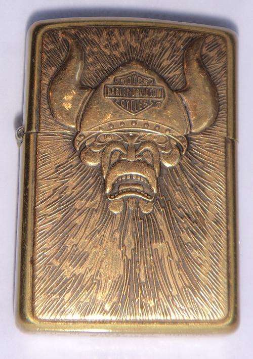 Genuine Zippo Harley Davidson Viking - Bronze