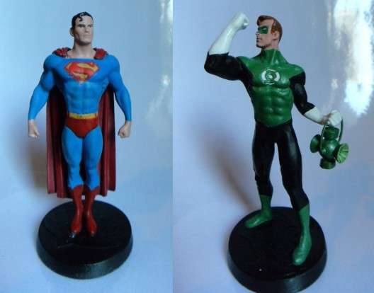 2 X DC Metal Figures : Green Lantern + Superman (9.5cm)
