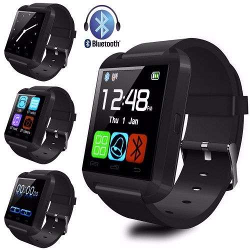 Bluetooth Smart Wrist Watch Phone For Android and IOS O/S - BLACK