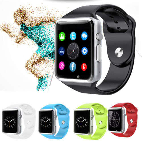 A1 Smart Watch phone with Bluetoot and support SIM card and TF Card - BLACK, BLUE, RED AND WHITE