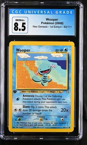 Pokemon Wooper #82 - Graded - CGC 8.5 NM/Mint+
