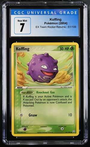 Pokemon Koffing #61 - Graded - CGC 7 NM