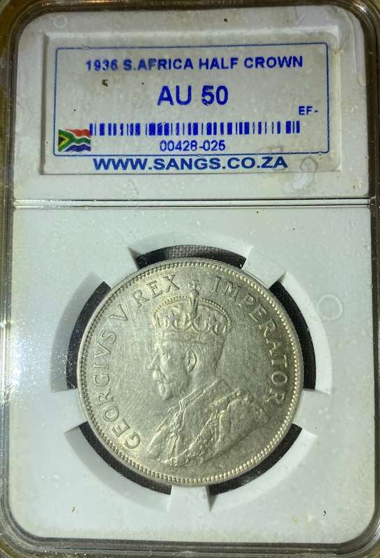1936 South Africa Half Crown
