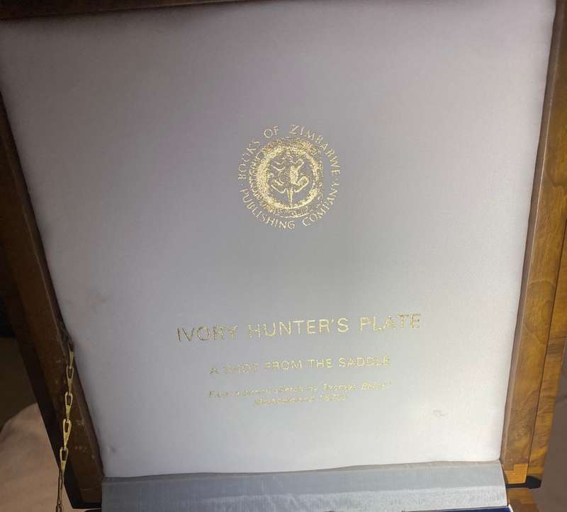 Silver Ivory Hunters Plate