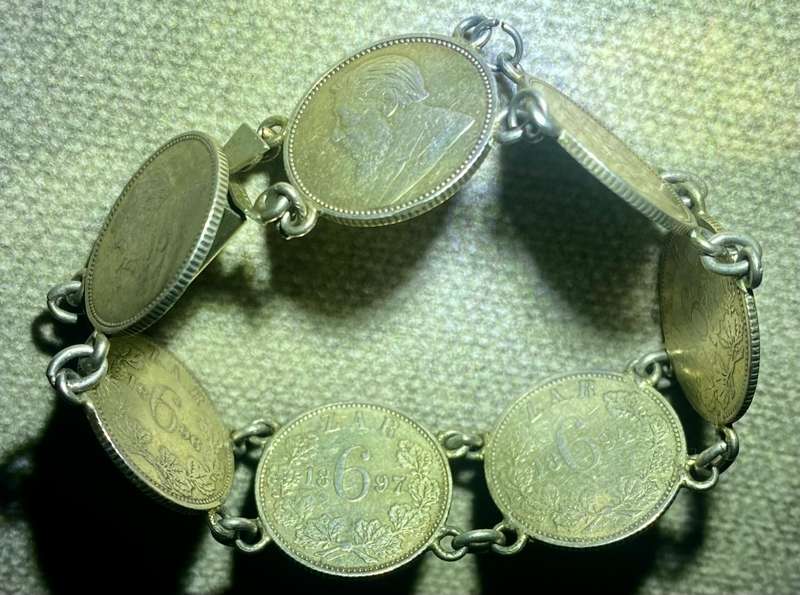 Silver Boer War Trench Art Bracelet