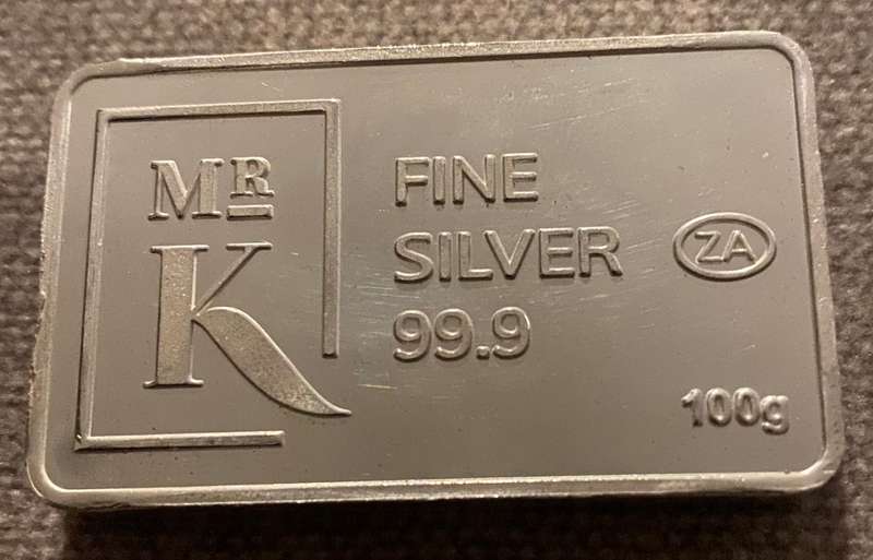 100g Silver FINE 99,9 Bar