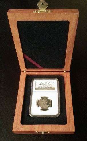 PL64 ULTRA CAMEO "SMILEY" - OWN YOURS TODAY!!! ONLY 342 GRADED AT 64!!!  - IN WOODEN DISPLAY CASE!!!