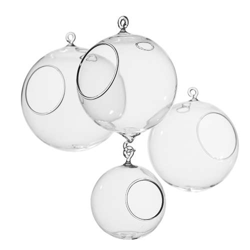 New Beautiful O1 CANDLEHOLDER or ORB HANGING VASE -  Imported Clear Glass  Candle-holders/Vase