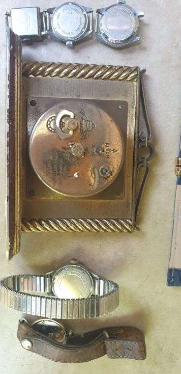 Cyma Amic clock and watches for resoration or spares (all non runners)