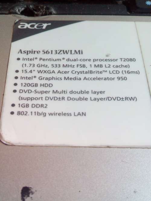 Acer aspire 5610Z for sale please read