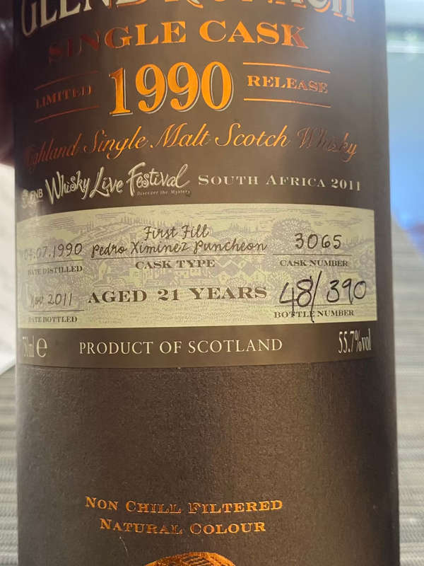 Glendronach 21 Year old Whisky numbered Special Edition numbered 48 of 390