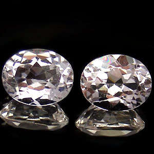 STUNNING! 6.70 Cts**(2Pc)** Oval Cut White Topaz Pair  - Exact Pictures!