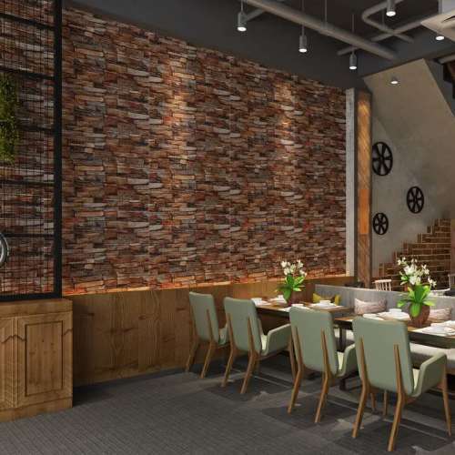 3D Wall Cladding Peel & Stick Self-Adhesive P.E Foam - Gold/Beige
